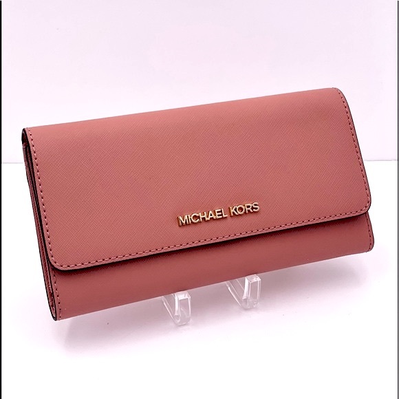 Michael Kors Large Trifold Wallet Sunset Rose